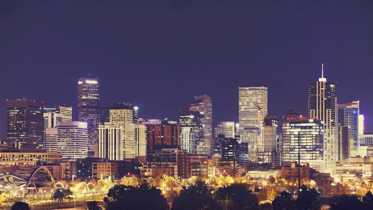 Denver skyline and areas that would require hard money loan lenders in Denver, CO.