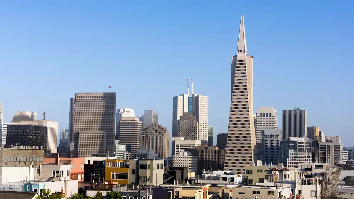 Hard money lenders near me in San Francisco represented by the downtown skyline.